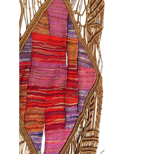 Handmade Wool and Rope Tapestry, 1970s For Sale - Image 10 of 14