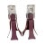 Exceptional pair of Scandinavian Brutalist–Postmodern candleholders, each combining a sculptural hand-forged iron base...