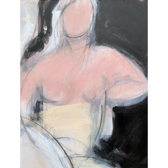 Exploring the beauty of a woman reclining through shape, movement, and color.