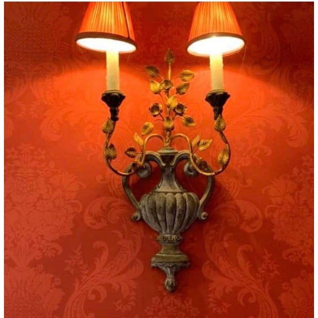 1960s Palladio Italian Mid Century Wall Sconces - A Pair For Sale In New York - Image 6 of 6