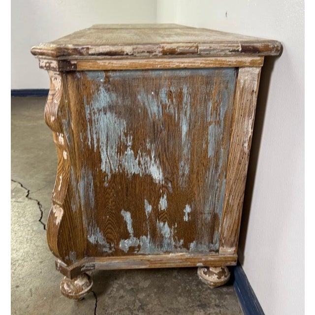 Distressed Louis XV Style Bombe Chests, Solid Wood, 1930s French For Sale - Image 9 of 18