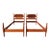 Pair of Vintage Mahogany Twin Bed Frames With Oval Panel Headboards For Sale