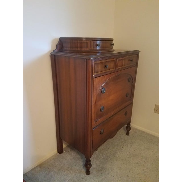 1930s Regency Walnut Highboy Dresser Chairish