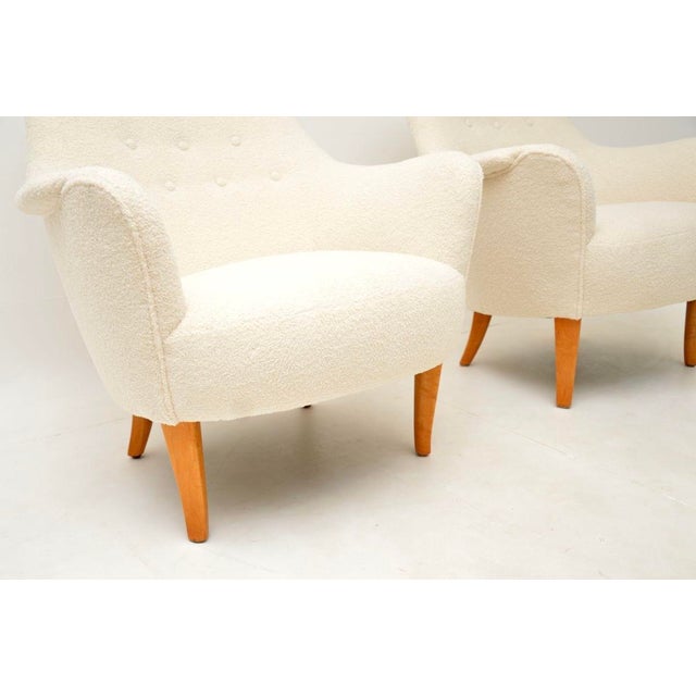 1960s Vintage Swedish Cirkus Armchairs from Carl Malmsten, 1960s, Set of 2 For Sale - Image 5 of 7