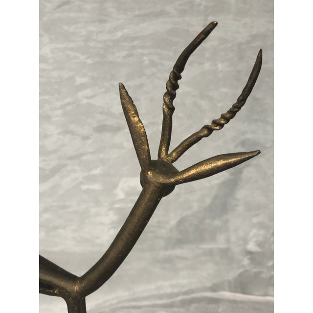 Vintage African Bronze Gazelle Sculpture For Sale - Image 10 of 13