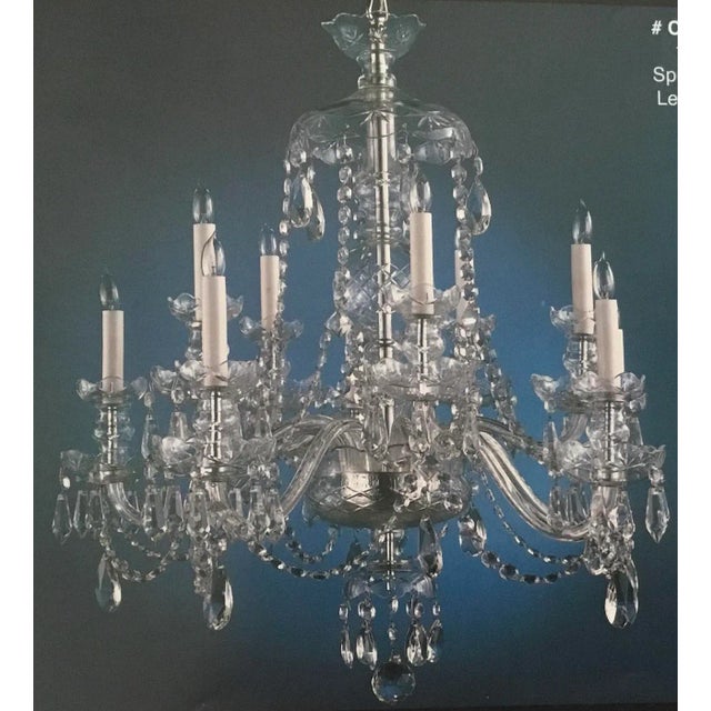 1990s 1990s 10 Light 2 Tier Bohemian Crystal Chandelier For Sale - Image 5 of 5
