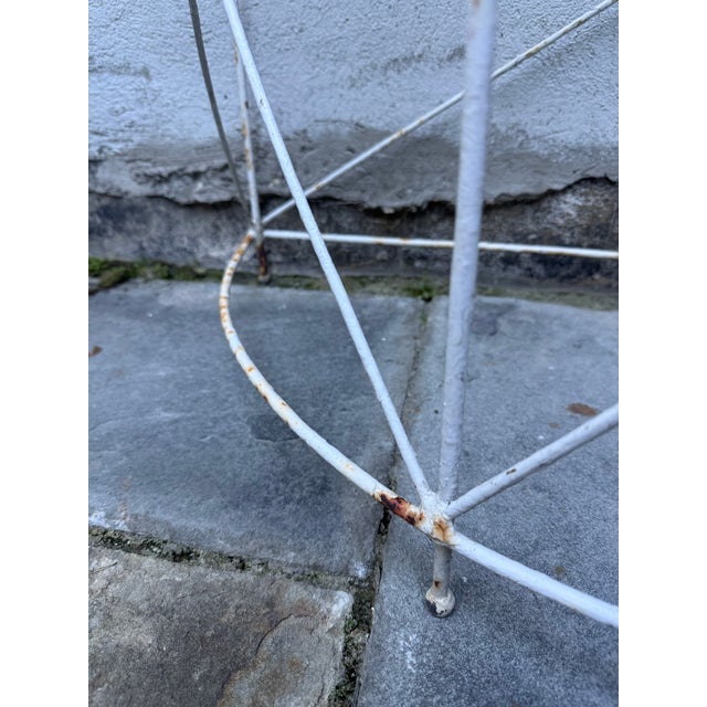 Antique Victorian Four-Tier Painted Wirework Demilune Garden Plant Stand, C. 1900 For Sale - Image 10 of 16