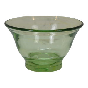 Vintage 1968 Dominick Labino Uranium Green Studio Art Glass Bowl Dish 7"