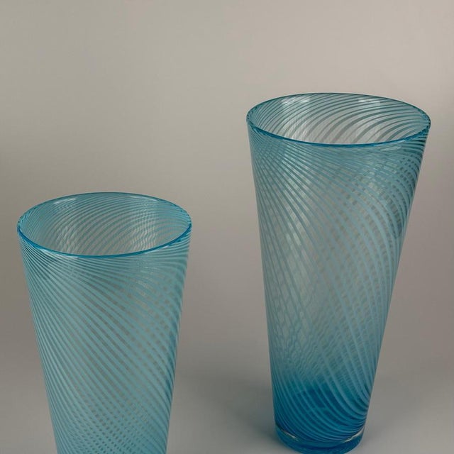 Murano Glass Vases by Gio Ponti, Italy, 1970s, Set of 2 For Sale - Image 3 of 12
