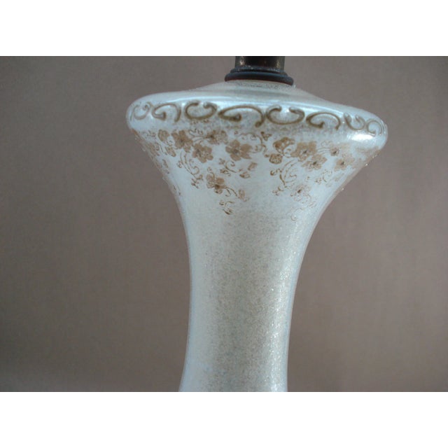 Metal 1960s Hollywood Regency Hand Painted Carl Falkenstein Table Lamp For Sale - Image 7 of 10