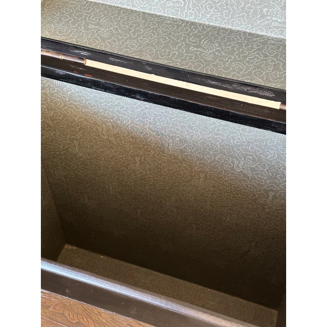 1990s Regency Safari Cheetah Gilt Embossed Metal Claw Feet Trunk For Sale - Image 9 of 12