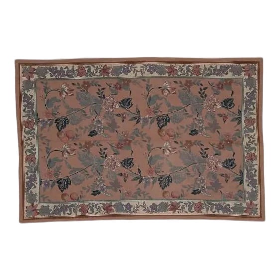 1970s Vintage Needle Point Rug - 5'9" X 8'9" For Sale