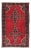Red Vintage Hamadan Handmade Wool Rug For Sale