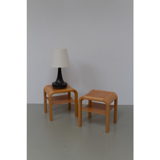 1980s Danish Bedside Tables in Beech by Villy Nørgaard, 1980s, Set of 2 For Sale - Image 5 of 15