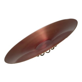 Midcentury Copper Enamel Tray or Bowl For Sale