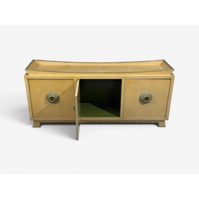James Mont, Credenza, Yellow Painted Wood, Usa, 1950s For Sale - Image 10 of 15