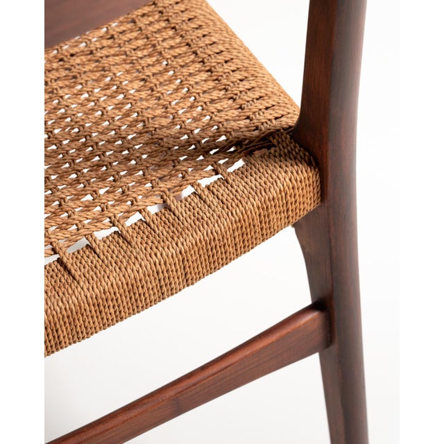 Scandinavian Chairs with Rope Seats, 1960s, Set of 2 For Sale - Image 4 of 11