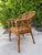 Wood Vintage Handcrafted Rattan Barrel Back Chair With Woven Seat For Sale - Image 7 of 13