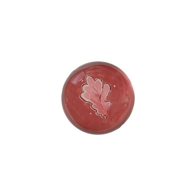 Pink Oak Leaf Paperweight | Lizzet Frausto For Sale - Image 6 of 6