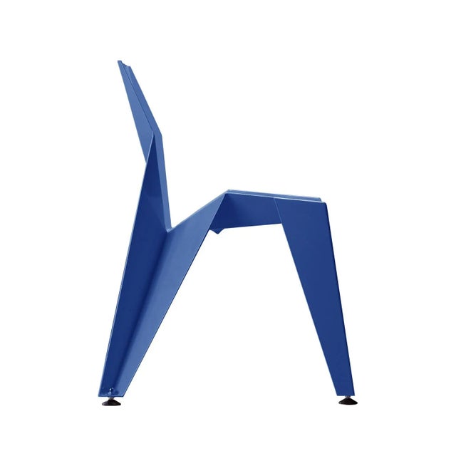 Origami Inspired Edge Blue Chair | Indoor & Outdoor Chair For Sale In San Francisco - Image 6 of 8