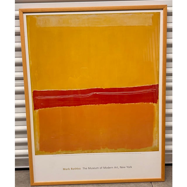 Abstract Early 20th Century Rothko Exhibition Offset Lithographic Poster for MoMA: "No. 5" No. 22 Print For Sale - Image 3 of 7