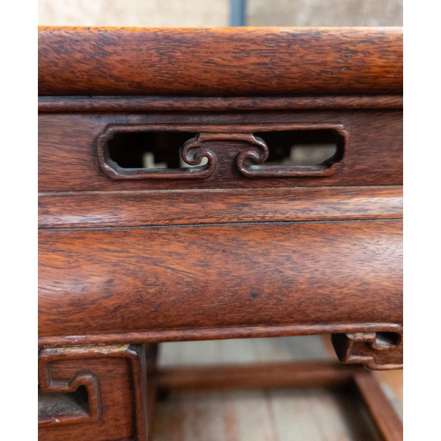 20th Century Rosewood Chinese Fand Deng Side Table or Stool For Sale - Image 12 of 16
