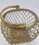 Metal Mid 20th Century Indian Brass Wirework Swing-Handle Basket For Sale - Image 7 of 12