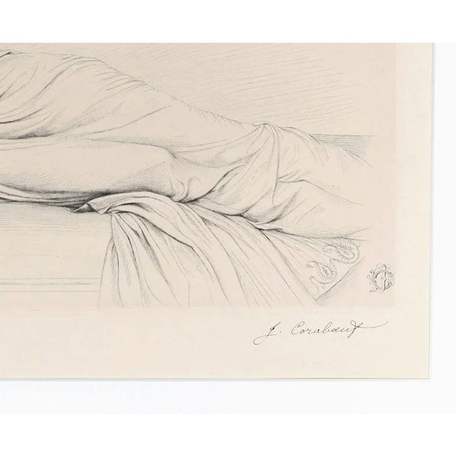 Portrait of Noblewoman - Original Etching by J. Coraboeuf - Early 20th Century Early 20th Century For Sale - Image 3 of 4