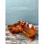 This vintage wood bowl is a large, free-form sculpture carved from a single burl-like piece of timber. It is built as a...