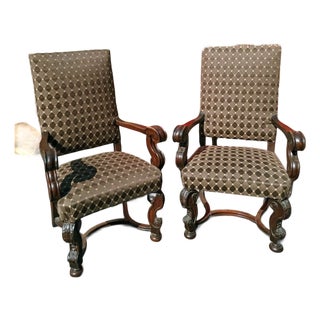 1950s Stunning Pair of Louis XIV Style Armchairs For Sale