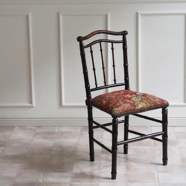 Antique Napoleon III Bamboo Look Chair, 1880 For Sale - Image 6 of 7
