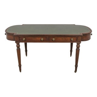 Kittinger T438 Regency Style Leather Top Mahogany Desk For Sale