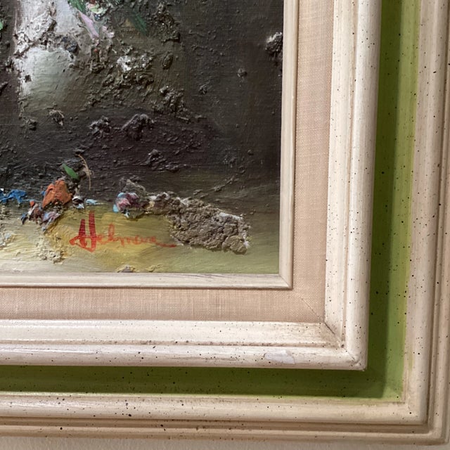 1960s Vintage Original Robert Helman Vibrant Color Still Life Oil Painting Signed, Framed For Sale - Image 10 of 12