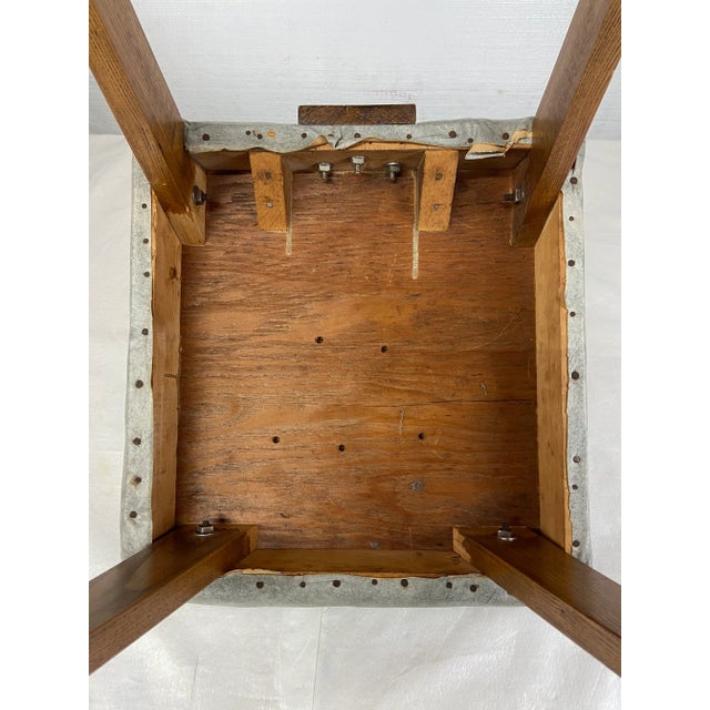 Wood Small MCM Upholstered Wood Side Chair For Sale - Image 7 of 8