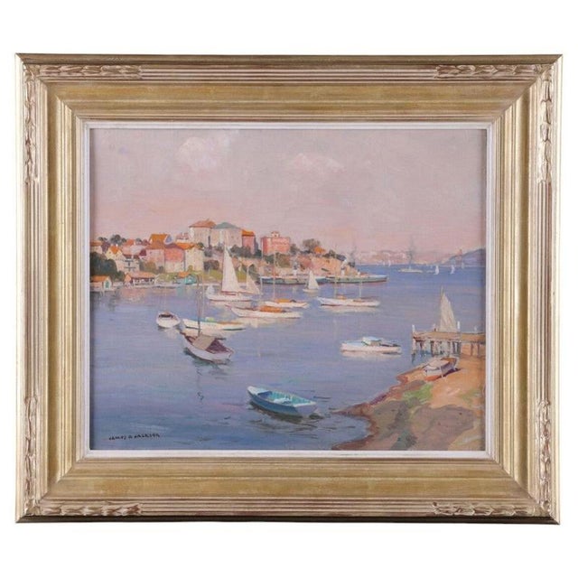 James Ranalph Jackson, Australian Impressionist Marine, Oil on Board For Sale - Image 6 of 6
