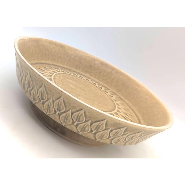 1950s Jens Quistgaard Stoneware Pedestal Bowl For Sale In Miami - Image 6 of 9