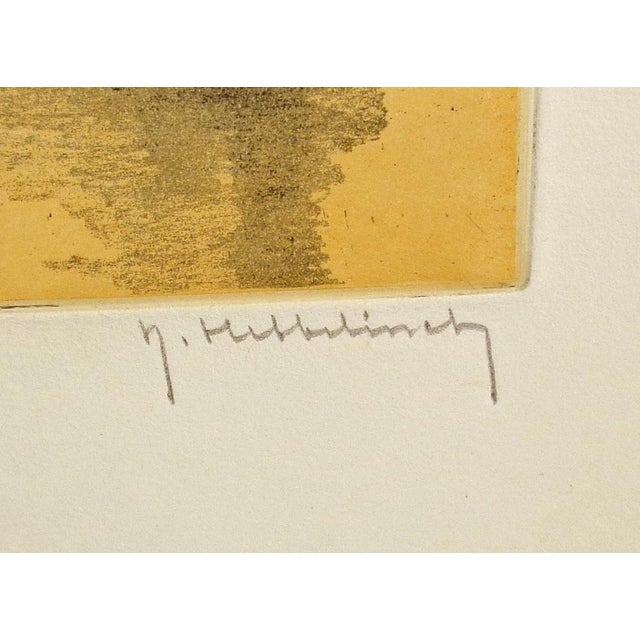 Roger Hebbelinck "Somme - Coucher Du Soleil" Hand Signed 1965 Aquatint Etching For Sale - Image 10 of 10