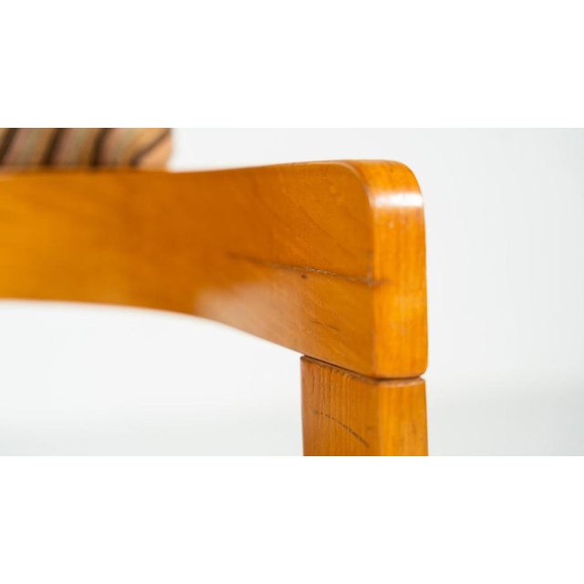 Armchairs in Wood and Fabric, Italy, 1970s, Set of 4 For Sale - Image 14 of 17