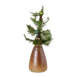 Vintage Goose Feather Tree in 19th-C. Ink Pot