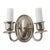 Mid 20th Century Vintage 2 Arm Silvered Brass Traditional Wall Sconce For Sale - Image 5 of 5