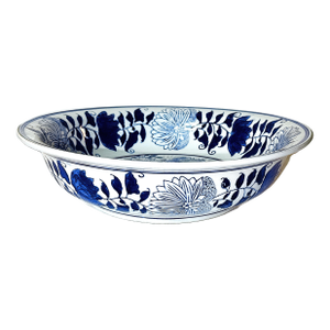 Large Chinoiserie Decorative Porcelain Bowl