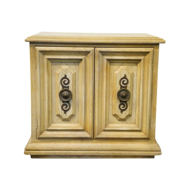 Farcher Furniture Italian Contemporary 26" Pickled Wood Cabinet Nightstand 470-9881 For Sale - Image 11 of 11