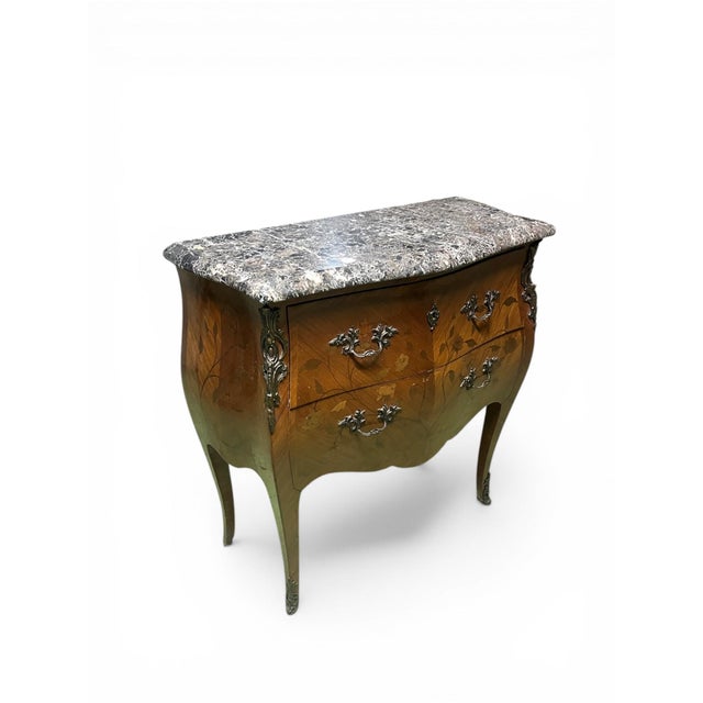 Brown Louis XV Style Bombé Commode, 1930s For Sale - Image 8 of 12