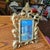 Mid 20th Century Vintage Ornate Cast Brass Art Nouveau Picture Frame Holds 4 X 6 Picture For Sale - Image 5 of 13