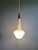 Scandinavian Pendant Light in Satin White Opaline Glass and Teak, 1960s For Sale - Image 9 of 14