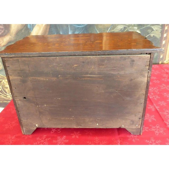 Antique Dutch Floral Marquetry Tabletop Chest, 1820 For Sale - Image 15 of 18