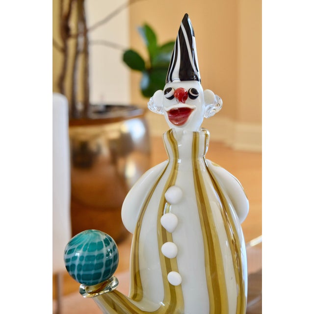 1980s 1980s Italian Murano Clown Glass Decanter For Sale - Image 5 of 9