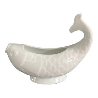 French Porcelain Koi Boat by Dansk For Sale