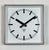 Metal Industrial Grey Square Wall Clock from Pragotron, 1980s For Sale - Image 7 of 17