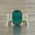 Natural Tourmaline Diamond Ring 6 14k W Gold 5 TCW Certified For Sale In New York - Image 6 of 12